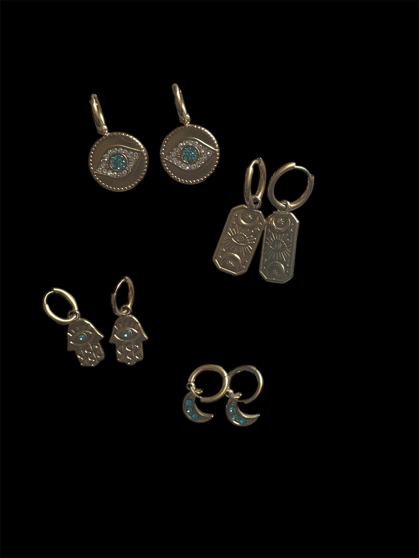 Stainless Steel Earrings - Gold