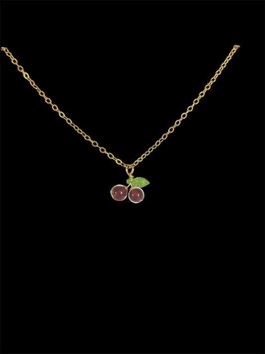 Handmade Cherry Necklace